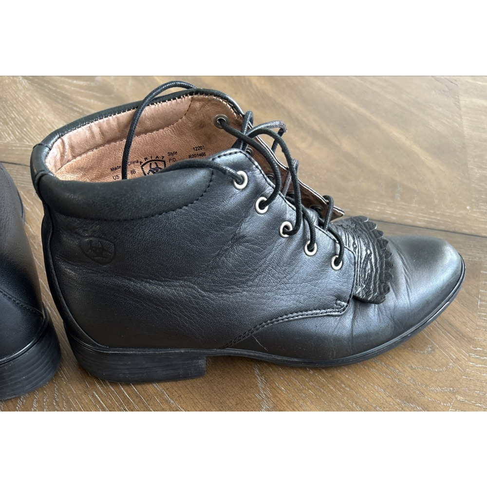 Ariat Josie Leather Lace Up Paddock Boot Kiltie Equestrian Barn Core Western| 8B - Picture 6 of 12